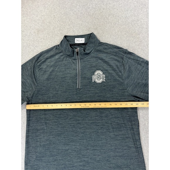 Ohio State Buckeyes Screened Logo‎ Campus 1/4 Zip Pullover (Men's XL) Gray - Picture 7 of 13